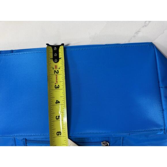 NEW! Baggallini Expandable Tote Blue Nylon Shopper Carryall Bag - Picture 7 of 12